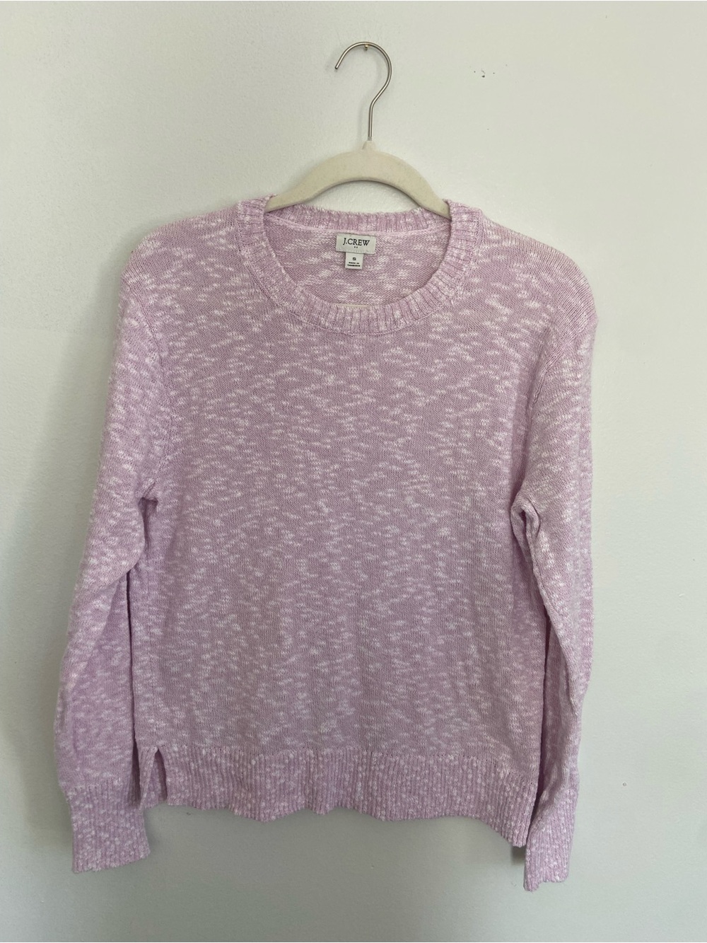 J. Crew Light Pink Marled Scoopneck Sweater